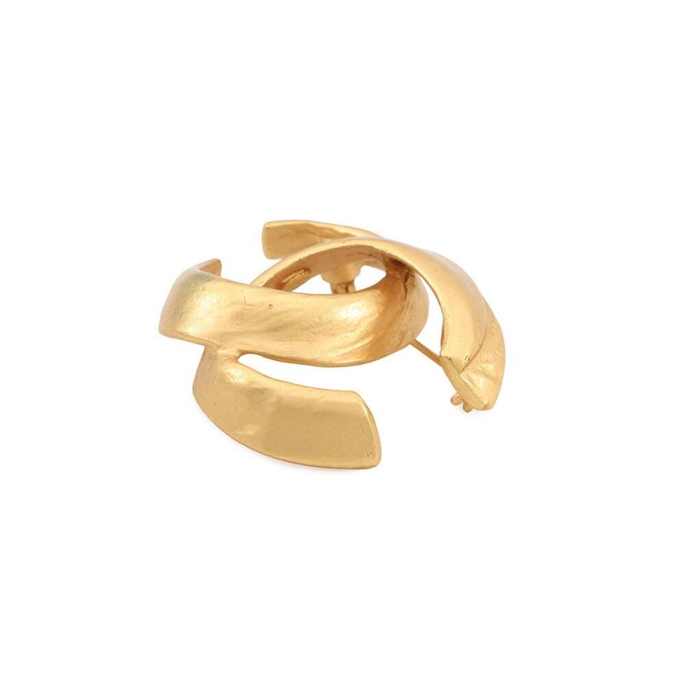 CHANEL Gold Logo Brooch - Picture 2 of 9